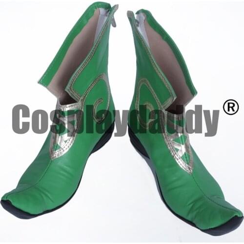OW Tracer Green Short Cosplay Shoes Boots S008