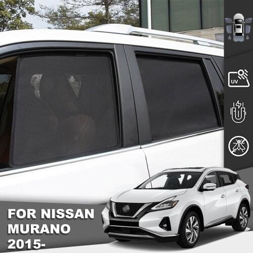 Magnetic Car Sunshade Front Windshield Door Mesh Frame Curtain For Nissan Murano 2015-2021 Truck Outdoor Side Window Sun Visor