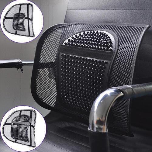 Car Seat Back Cushion Massager Ice Silk Mesh Lumbar Waist Support Relief Office Home Pad For Chairs in the Car Seat Home Office