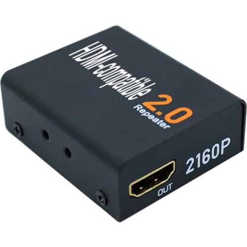 Mini HDMI-compatible 2.0 Repeater Extender Transmission Support 3D Formats 1080P 4Kx2K@60HZ HDCP 2.2 EDID Bandwidth Up To 18Gbps