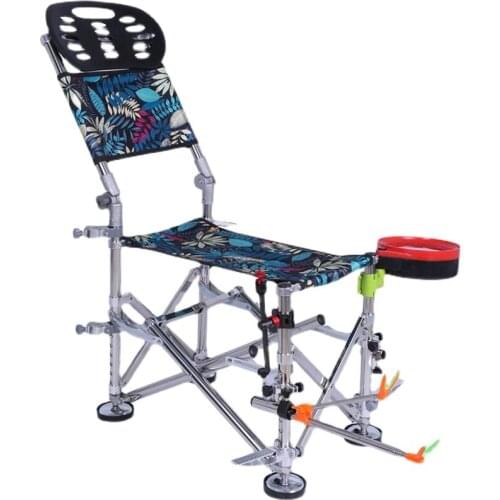 All terrain fishing chair multifunctional platform Fishing Raft portable foldable small fishing stool stainless steel fishing