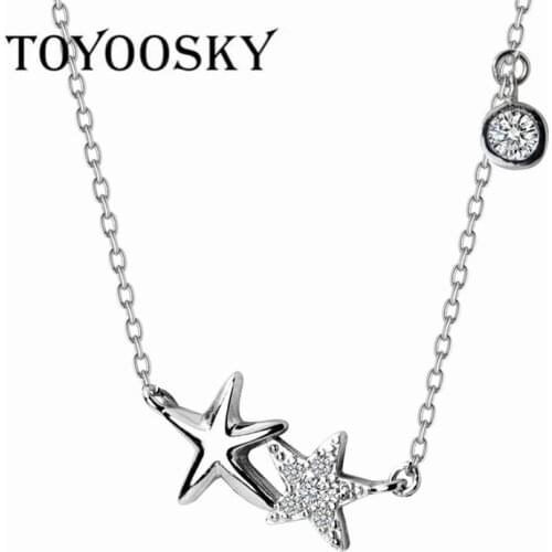 Fashion Charm Women Stars Necklaces & Pendants Chain Choker Necklace Collar Women Statement Jewelry Bijoux 925 Sterling Silver