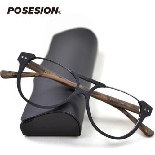 Posesion Prescription Glasses Frames Men Women Wood Myopia Hyperopia Eye Glasses Frames Grain Optical Glasses Spectacles frame