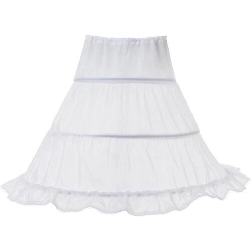 Girls Petticoat Kids 2-3 hoops Accessory Girl Crinoline Underskirt for Evening Wedding Dress Half Slip Princess Costume