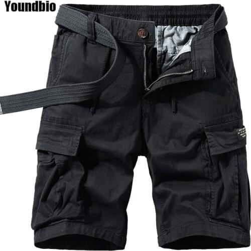 Summer Men Army Shorts High-Quality Multi-pocket Pure Cotton Cargo Pocket Shorts Fashion Casual Hiking Loose Shorts Men