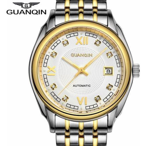 2021 GUANQIN Luminous Watches Men Watch Wearproof Waterproof Mens Watches Top Brand Luxury Automatic Mechanical Watch Wristwatch