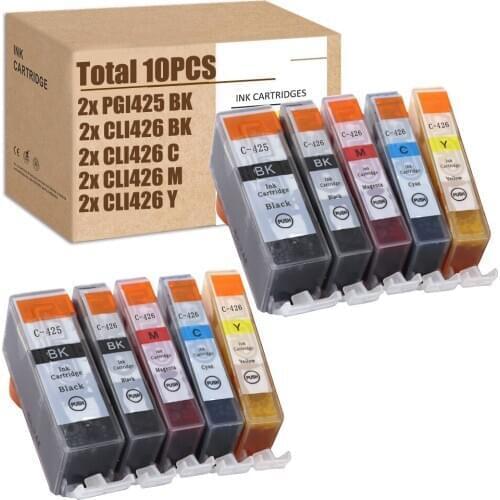 SZX 10PCS for Canon PGI425 for Canon CLI426 for Pixma IP4940 IX6540 MG5240 MG5340 MG6140 MG6240 MG8140 MG8240 MX714 MX884 MX894