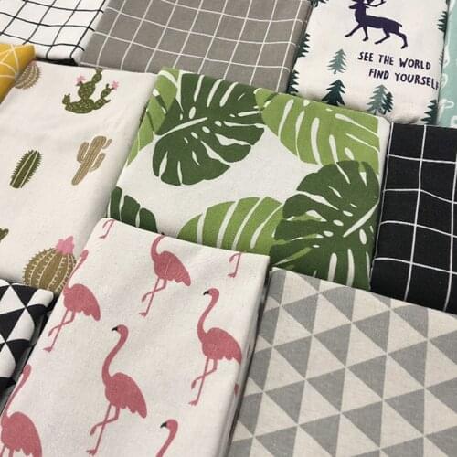 1M*1.5M Siyifang Arrow Plaid Grid Linen Cotton Fabric For Tissue Kids Home Textile For Sewing Tilda Doll Print Linen Fabric