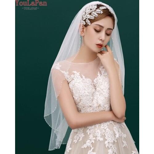YouLaPan V33 Veil Bride Tulle Wedding Long Bridal Veils with Crystals Wedding Accesories Veil for Bachelorette Party Shiny Veil