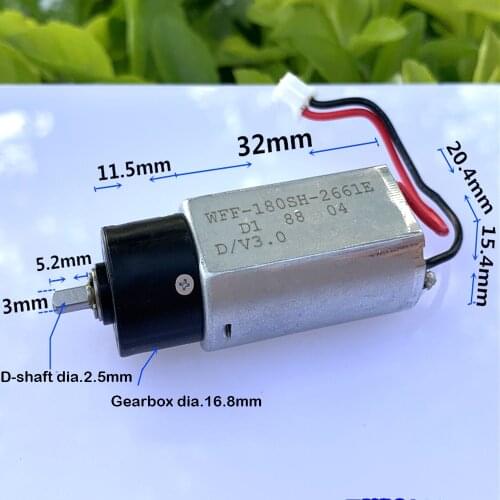 Mini 20mm 2-stage 130 Planetary Gear Motor DC 5-12V 275RPM Slow Speed Precision Planetary Gearbox Reduction Ratio 36:1 Model