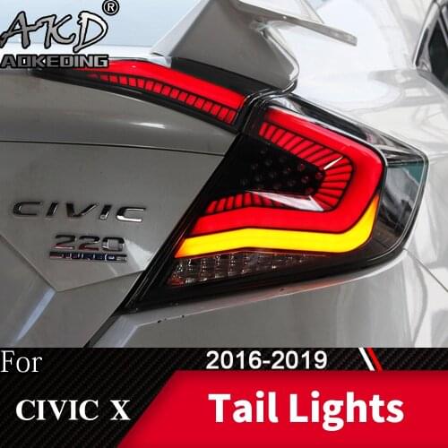 Tail Lamp For Car Honda Civic G10 X 2016-2019 LED Tail Lights Fog Lights Daytime Running Lights DRL Tuning Cars Car Accessories