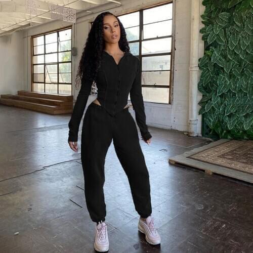 Patchwork Irregular Corset Full Sleeve Zipper Hooded Two Piece Set Women Fitness Crop Top and Long Pants Tracksuit Clubwear Set