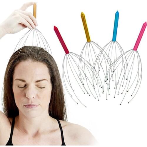 1PC Octopus Head Massager Healing Neck Claw Massage Anti-stress Pain Relief Head Relax Massager Remove Muscle Tension