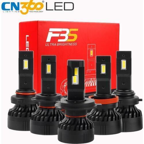 CN360 2PCS H7 9005 HB3 9006 HB4 H4 H11 Canbus LED Headlight Bulb 10000LM 6500K 45W 12V Car Light for Audi for BMW for All Cars