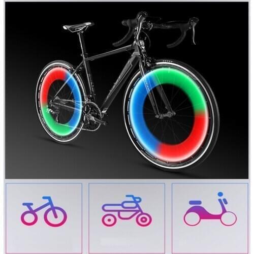 2pc Motion Activated Glow Bike Flashlight Motorcycle Tire Valve Caps Wheel Light Amazing Fantastic Bicycle Accessory LEDs