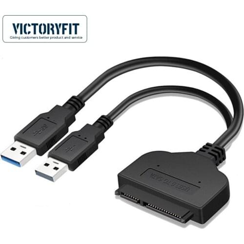 SATA to USB Cable Adapter with USB 2.0 Power Port for Windows 7/8/98/XP/2000,5Gbps High Speed Transfer,Plug and Play Free Driver