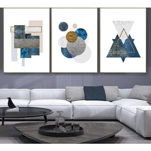 Abstract Marble Square Geometric Circle Wall Art Canvas Painting Nordic Posters And Prints Pictures For Living Room Wall Decor