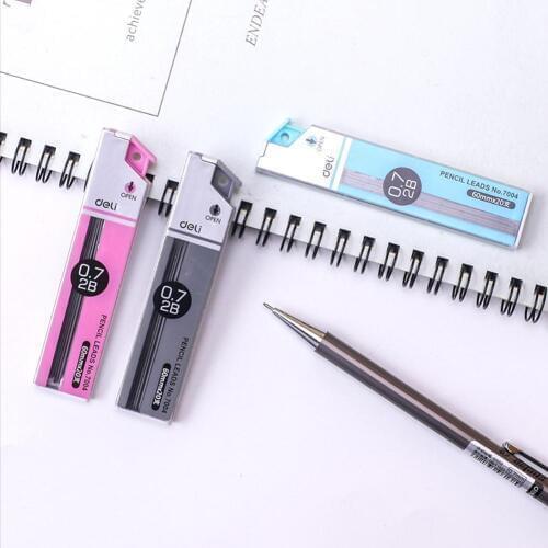 Automatic Pencil Refill 0.5/0.7mm 2b Mechanical Pencil Quality Refill School Ink Refill Black Office Pen Supplies High Q5F1