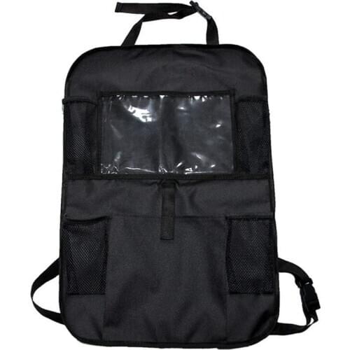 Car Backseat Organizer Automobile Seat Kick Protection Cover Back Seat Storage Bag for Store Tablet Folding Umbrella