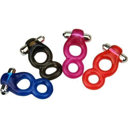 Bold Delay ring vibrator clitoris Massager masturbation Vibrating lasting cocking ejaculation vibe Sex Toys For man