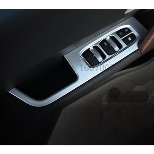For Hyundai Creta IX25 2014 2015 2016 Left-handed Driveing Chrome Car Interior Door Armrest Cover Window Lifter Switch Trim