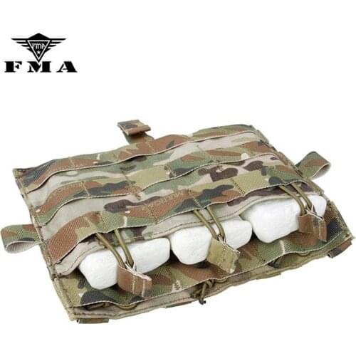 FMA Tactical Molle M4 TRIPLE Magazine Pouch Multicam for Tactical AVS JPC2.0 Vest Front Panel for Airsoft Hunting Free Shipping
