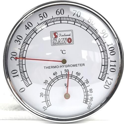 Hygrometer Metal-Case Steam Outdoor-Used Indoor And Sauna Bath