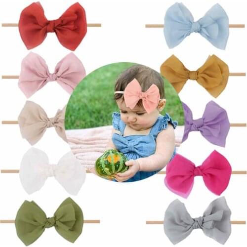 1pc Cute Fashion Hair Band Headwear Chiffon Bow Baby Girls Headdress 2021 Summer Hair Accessories For Split Orders DROP SHIPPING