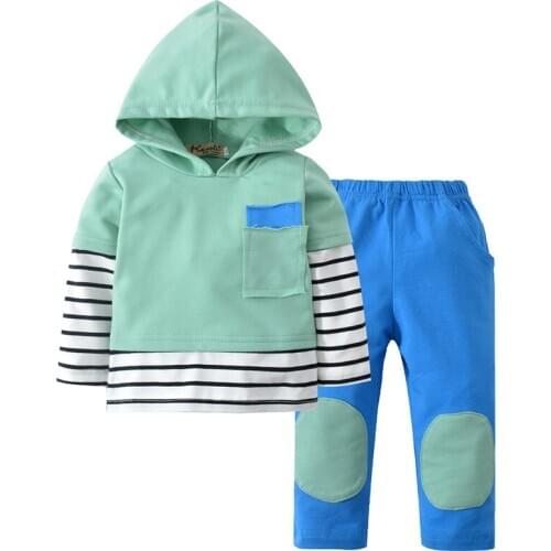 Newborn Baby Boy Infant Autumn Clothes Set Hoodie Long Sleeve T-shirt Tops Sweat Pants 2Pcs Outfits Cute Girl Kids Clothing Suit