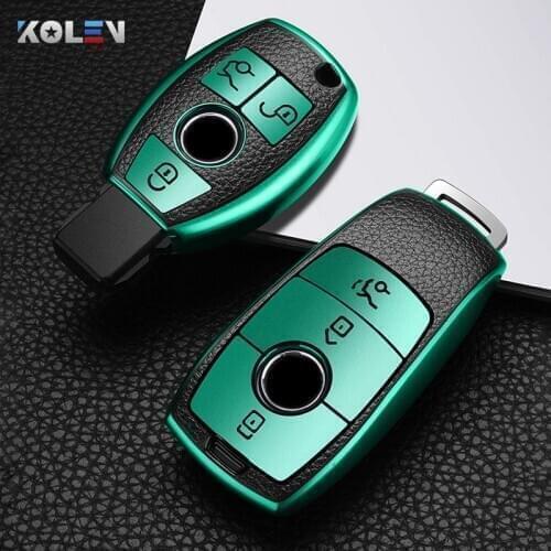 Leather TPU Car Remote Key Cover Case Shell Fob For Mercedes Benz A B C E S R Class CLA CLS GLC W176 W213 W204 W205 Accessories
