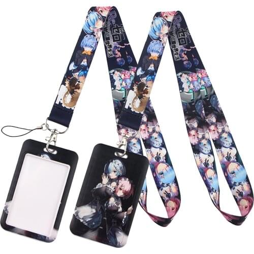 LT397 Japanese Anime Lanyard Credit ID Badge Holder Key Rings Bag Student Cute Travel Bank Bus Business Card Cover Keychain