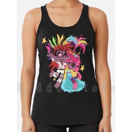 Just Sing Tank Tops Vest 100% Cotton Trolls Trolls World Tour Poppy Barb