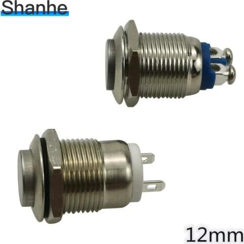 12mm metal button switch Self-reset Momentary waterproof press the point high head