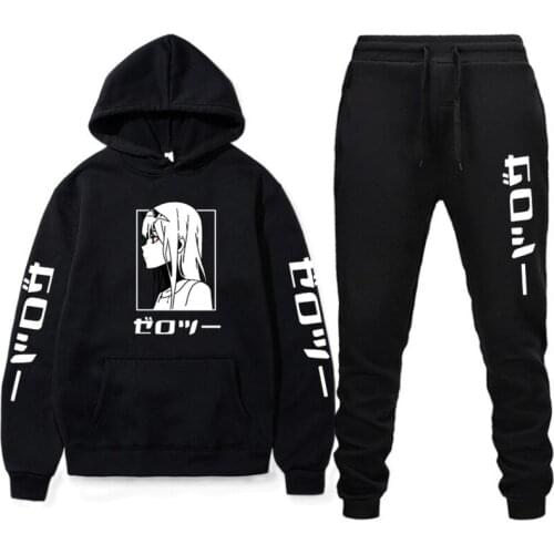 Fashion Brand Hoodies Pants Suit Japanese Anime Sportswear Men Women Streetwear Sweatshirt Set Tracksuit Casual Sportsuits Coats
