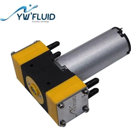 YWfluid good quality 12v/24v Powerful micro diaphragm pump with DC motor dual head used for electric inflatable pump YW02-B
