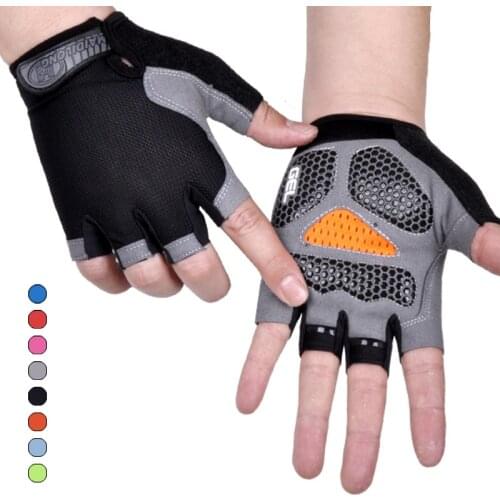 Cycling gloves Men Women Half Finger Gloves Breathable Sports Gloves Anti-slip Anti-sweat Anti-shock Bike Bicycle Glove