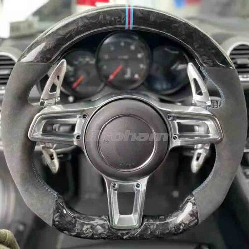 Customized Alcantara Racing Carbon Fiber Steering Wheel For Porsche Cayenne Macan Panamera 911 996 997 959 Cayman Boxster