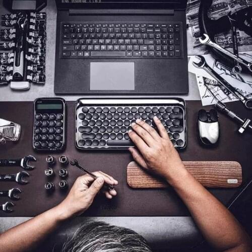 Original Lofree Knight Desktop Set Space Silver Gift Box Set Keyboard Mouse Calculator Hand Pillow Mouse Pad For Best Gift