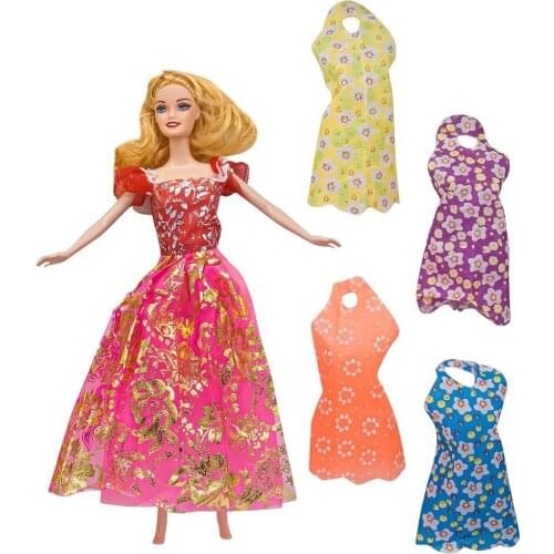 ANLİLY Baby 4 Different Fancy Toy Baby Kinds-Barbie Dolls-Replacement Traditional Dress