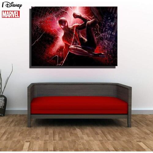 Marvel Disney Anime Avengers Spider Man Poster Painting Canvas Print On Wall Art Picture For Living Room Home Decor