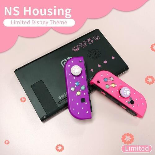 For Nintend Switch Console Replacement JoyCon Mickey Housing Shell Cover for Nitendo Switch Console Back Faceplate Case Housing