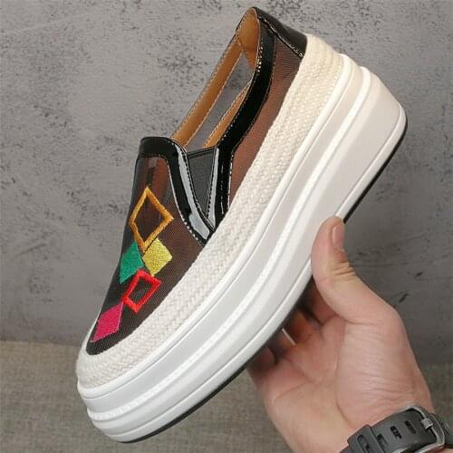 2021 Pumps Shoes Women Breathable Lace Wedges High Heel Gladiator Sandals Female Summer Round Toe Fashion Sneakers Casual Shoes