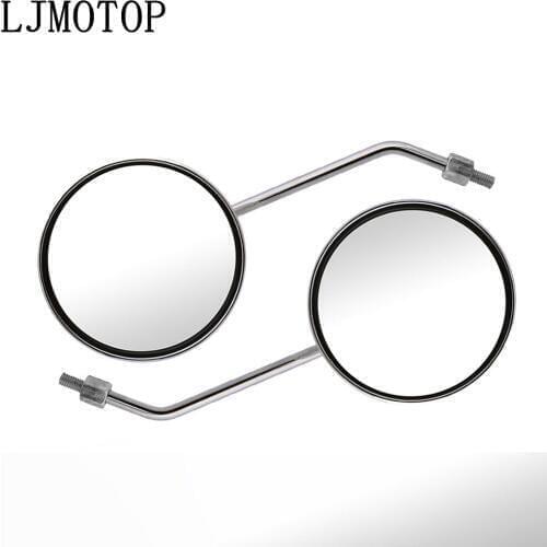 Free Shipping Motorcycle Round Back View Mirror Moped Side Mirror 8mm 10mm For Suzuki VZ800 Bandit 650S DL1000 GSF1200 BANDIT