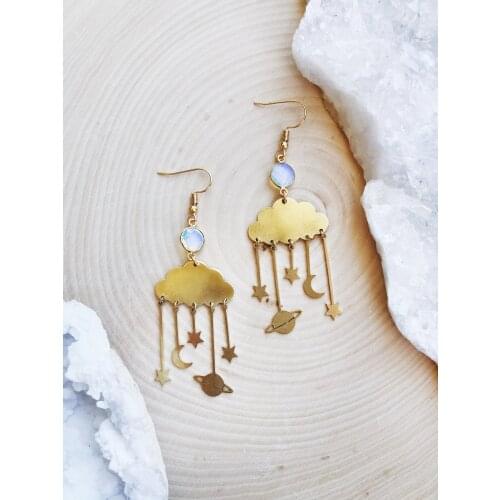 Handmade Clouds Dangle Drop Earrings,Gifts for Her