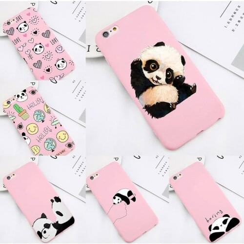 Funny Cartoon Panda Bearcat Telefone Case for iPhone 7 SE 6 6s 8 plus Xs XR 11 12 Mini Pro Max SE Phone Cover Silicone Coque