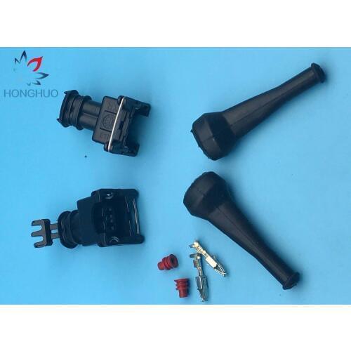 10pcs/lot For BOSCH TYCO AMP Junior Power Timer 2 Way Fuel Injector Connector EV1 282189-1