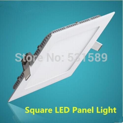 20pcs Ultra thin led panel light 3w 4w 6w 9w 12w 15w 18w 25w Square Ceiling LED Panel Light 110V 220V Indoor lighting