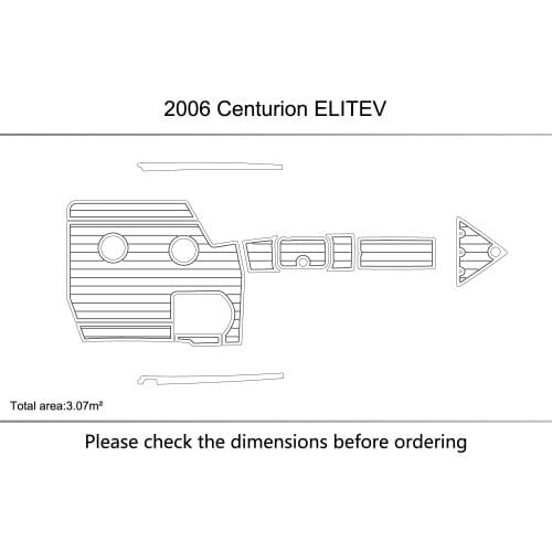 2006 Centurion ELITEV cockpit 6mm EVA Non-slip mat fAUX TEAK FLOOR CARPET MAT