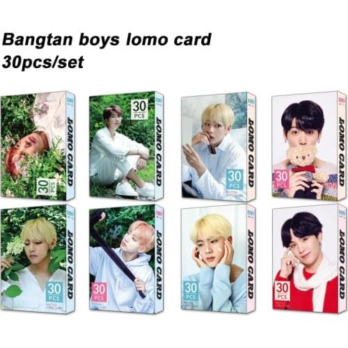 30pcs/set Fashion Kpop Bangtan Boys Poster Photocard JUNGKOOK V JIMIN SUGA Album Photo Lomo Card Kpop Bangtan Boys Supplies