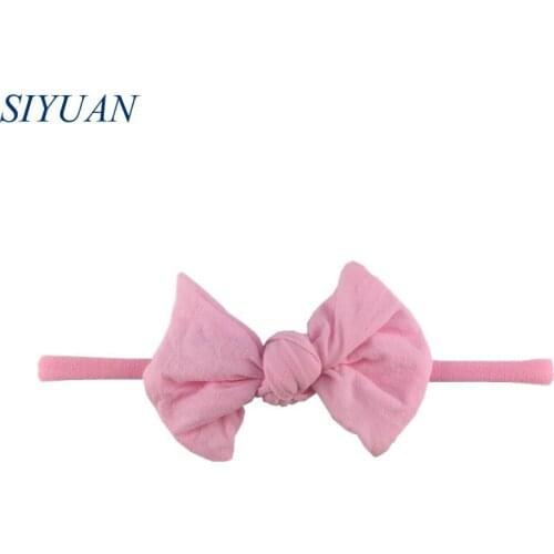 30pcs/lot Lovely Hotsale Nylon Headband Elastic Hairband with 10cm Nylon Bow Chic Hair Accessories HB101